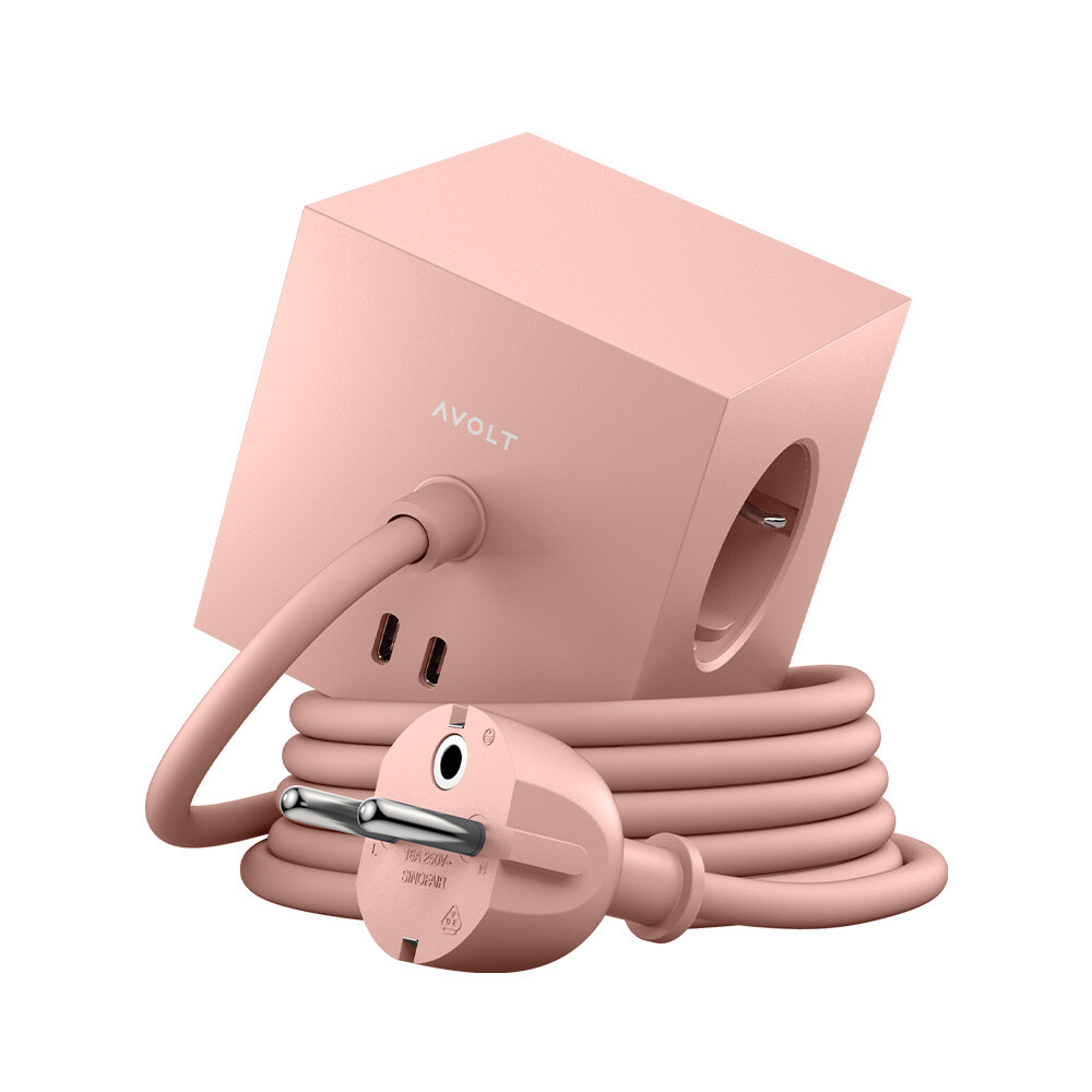 Avolt – Square 1 w/30W Dual USB-C & Magnetic Base 3m Old Pinkki