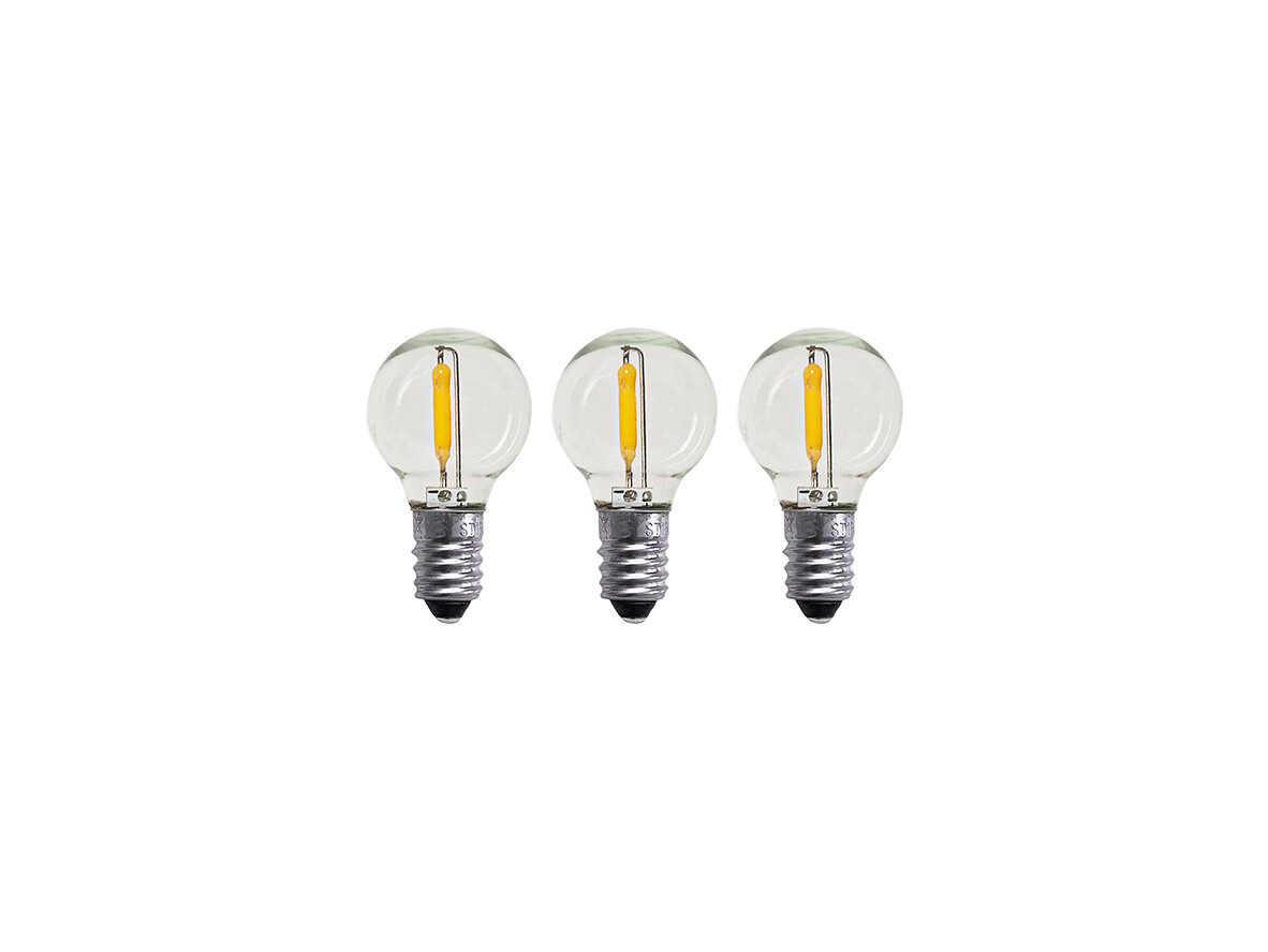 Louis Poulsen – Lamput LED 0,5W (14lm) 1900K Globe Clear 3-pack E10 Globen Lighting