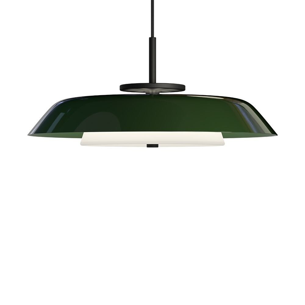 Belid - Horisont Hanglamp Ø43 Matt Black/Shiny Forest Green