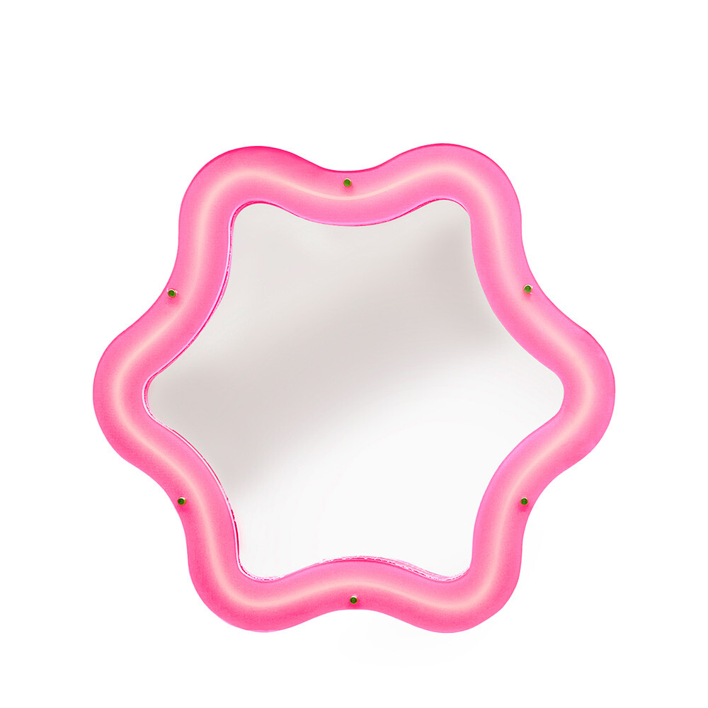 Seletti – Supercurve Mirror w/Bright Frame 85,5×77,5×4 Pinkki/Mirror