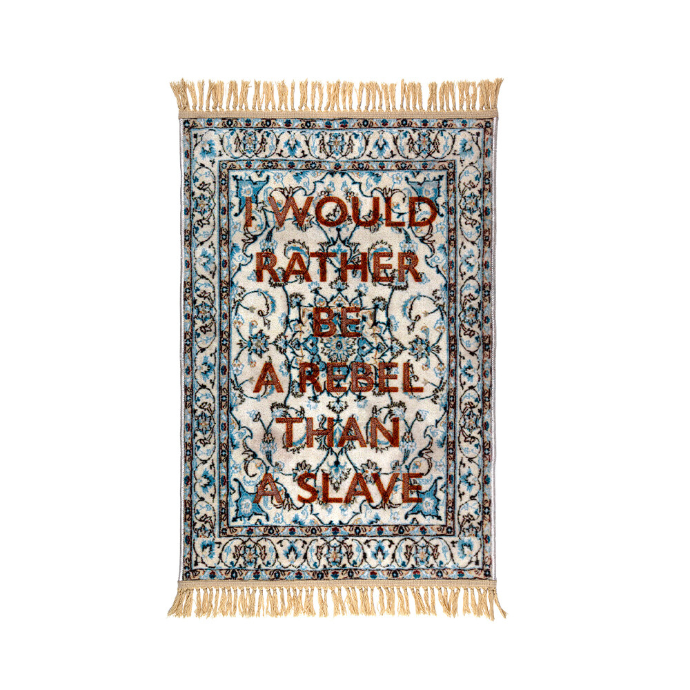 Seletti – Rebel Burnt Carpet #7 80×120 Vaalean Sininen/Multicolor