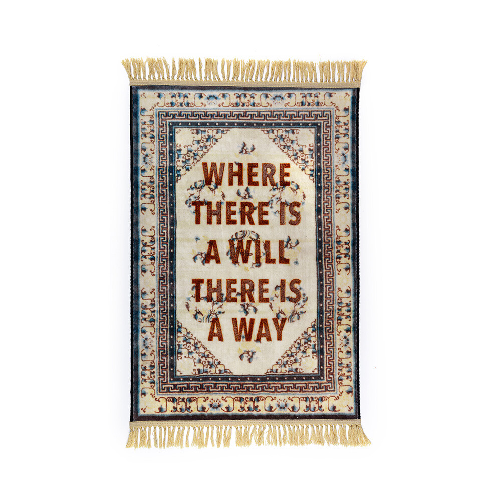 Seletti – The Way Burnt Carpet #8 80×120 Sininen/Multicolor