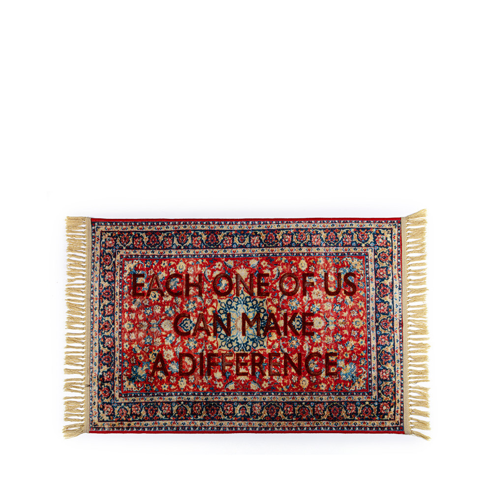 Seletti - Difference Burnt Carpet #10 80x120 Rood/Multicolor