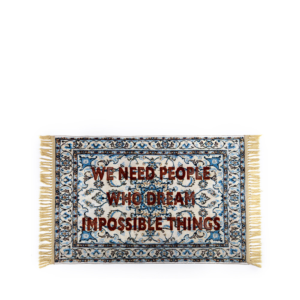 Seletti – Impossible Things Burnt Carpet #11 80×120 Vaalean Sininen/Multicolor