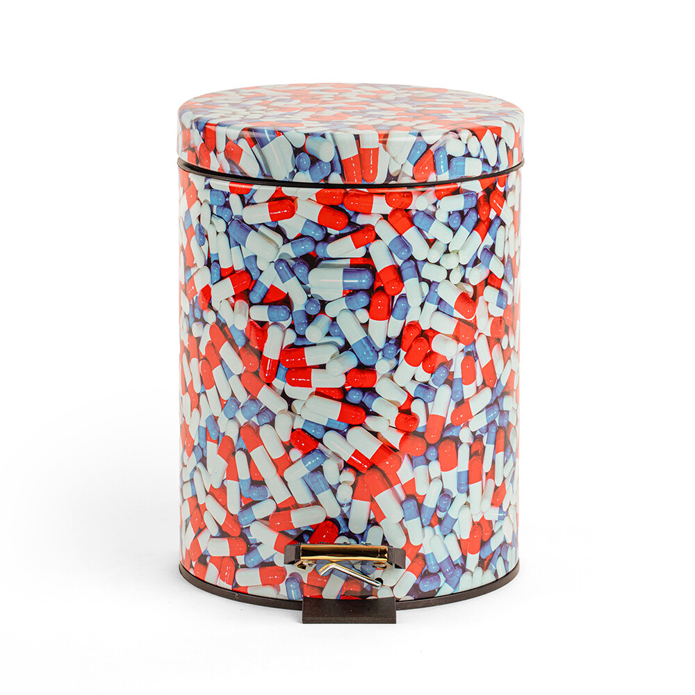 Seletti – Pills Toiletpaper Home Dustbin Ø 20,5 H. 27,5 Valkoinen/Punainen/Sininen Selet