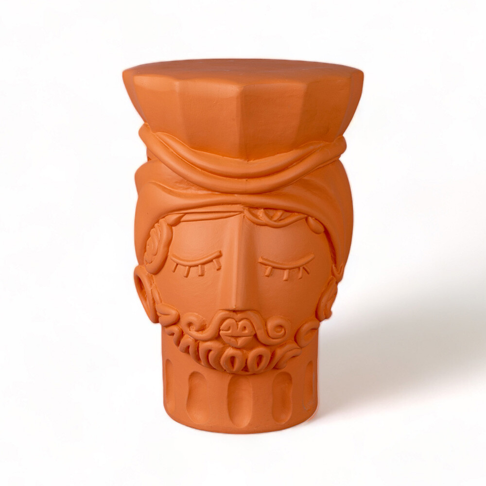 Seletti – Testa Di Moro Man Stool Terracotta