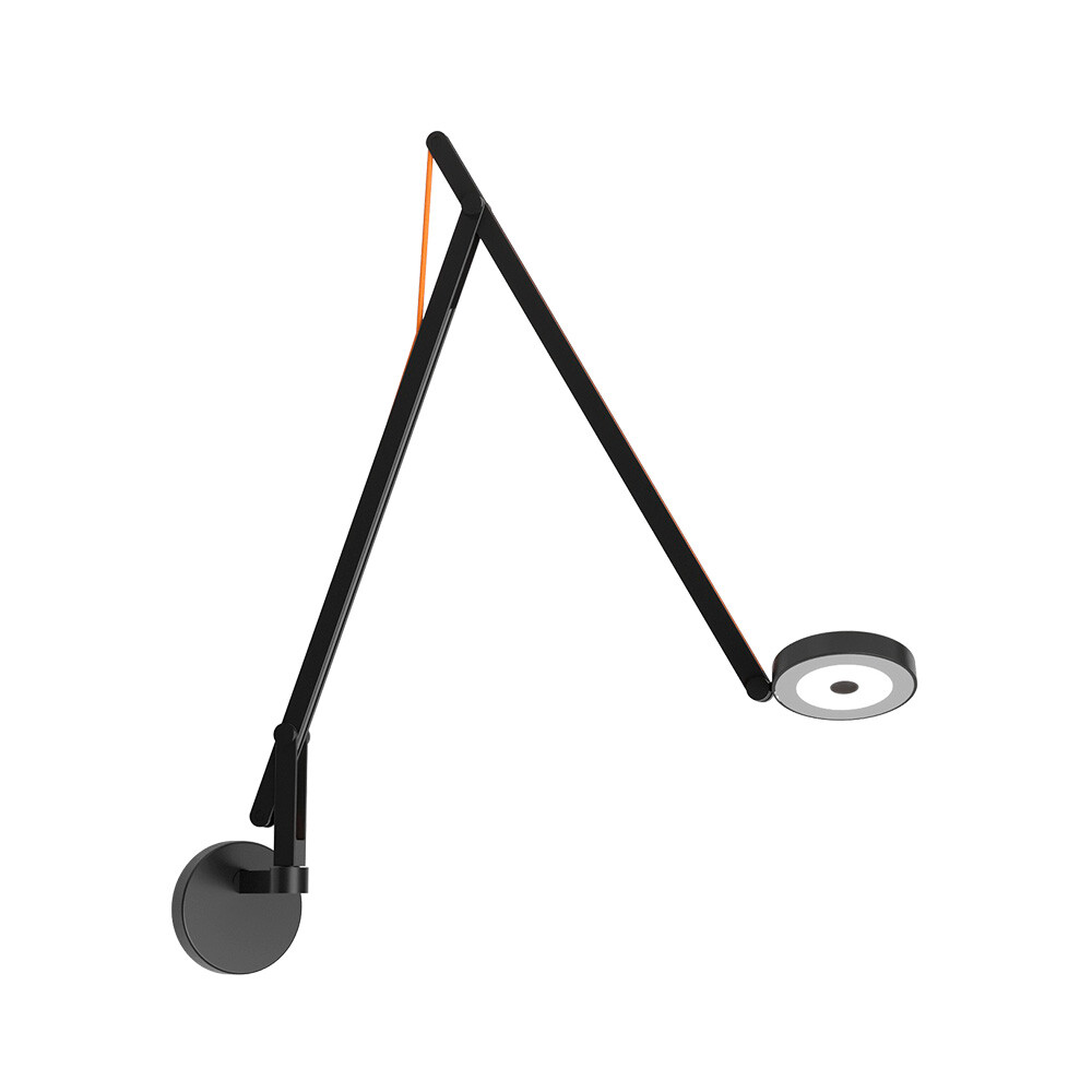 Rotaliana - String W2 Wandlamp w/Gat DTW Mat Zwart/Oranje