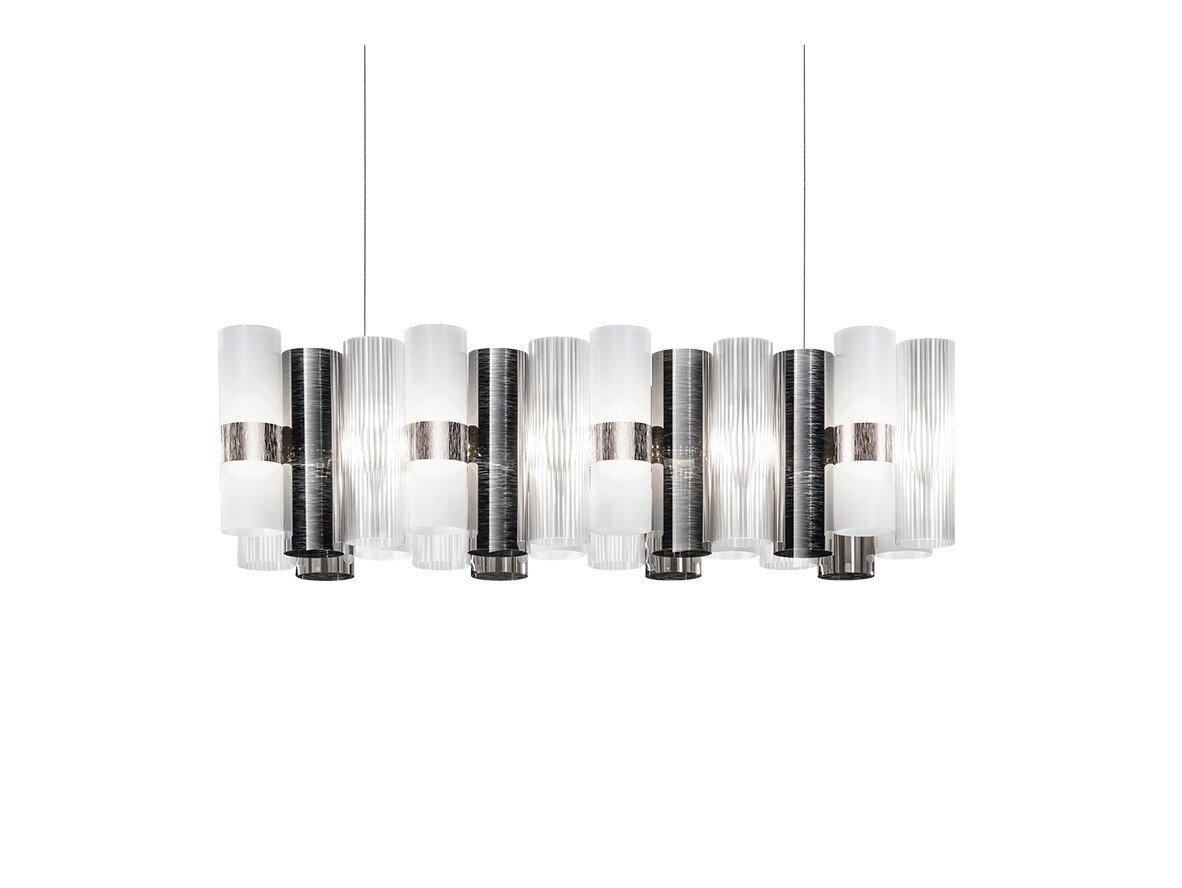 SLAMP - La Lollo Linear 100 Hanglamp Pewter