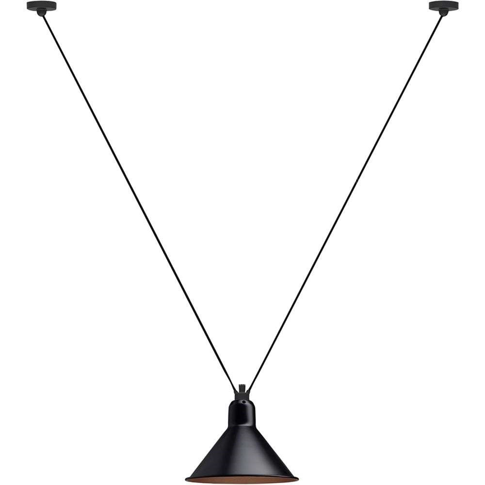 Lampe Gras - 323 L Hanglamp Kegelvormig Zwart/Koper Lampe Gras