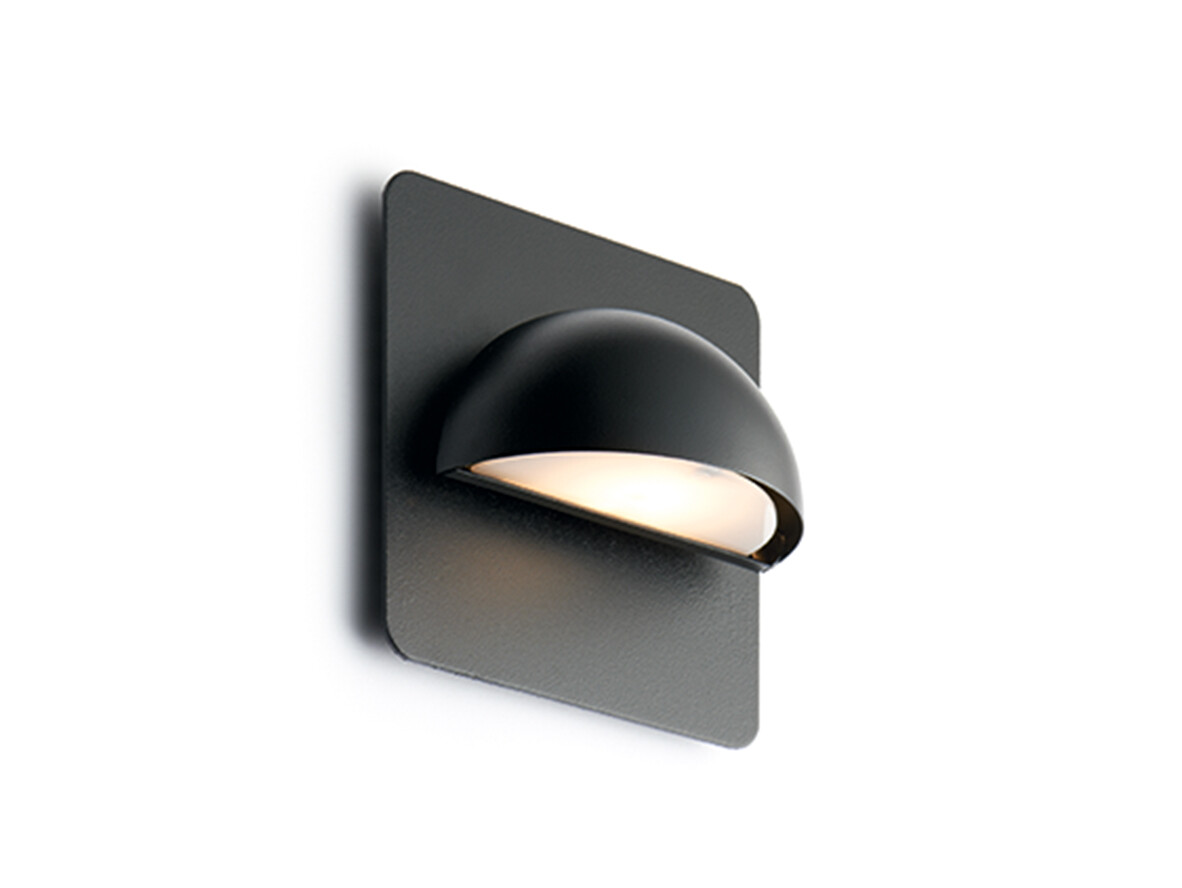 LIGHT-POINT - Rørhat LED Buiten Wandlamp w/Backplate Zwart