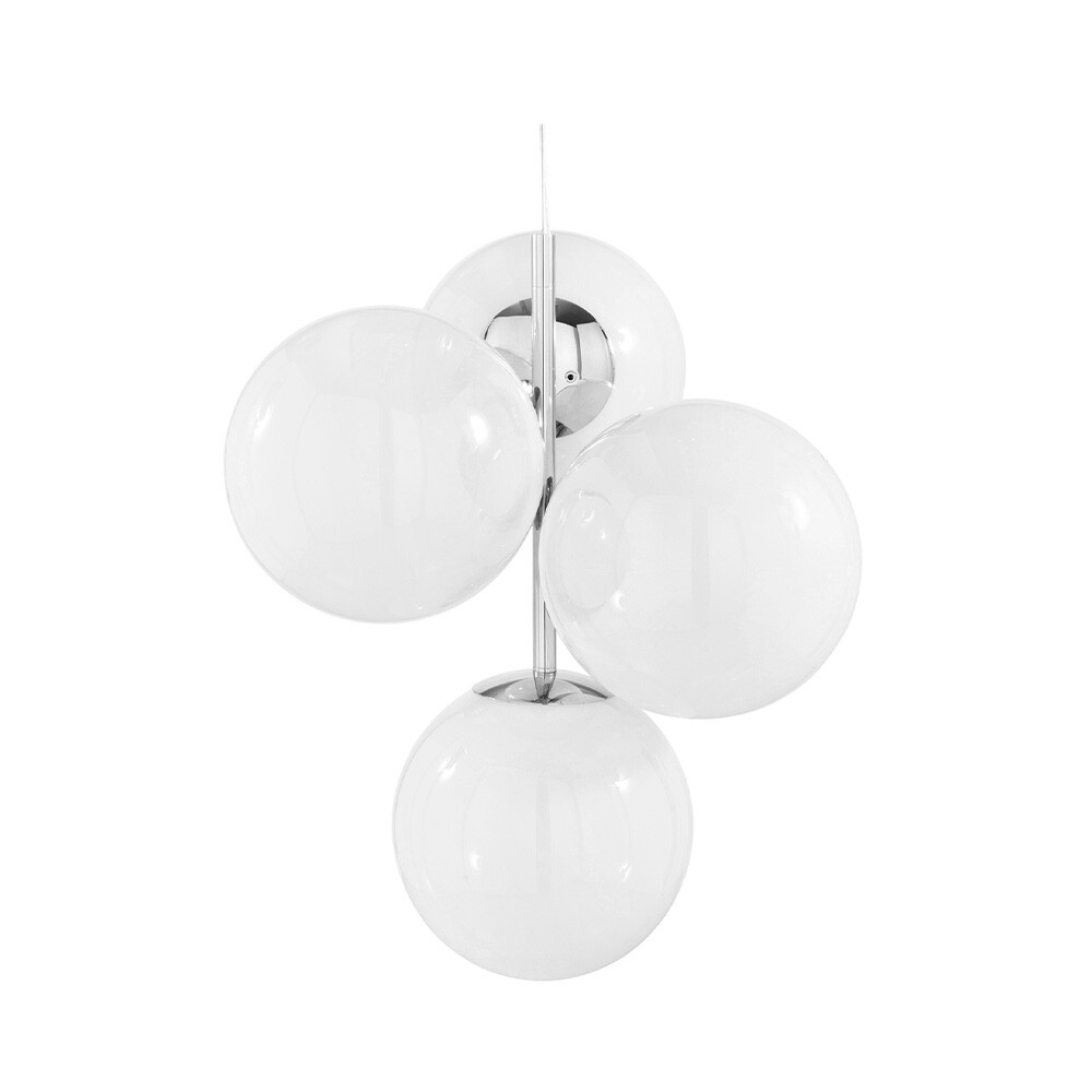 Tom Dixon - Globe Kroonluchter Mini Opal/Silver