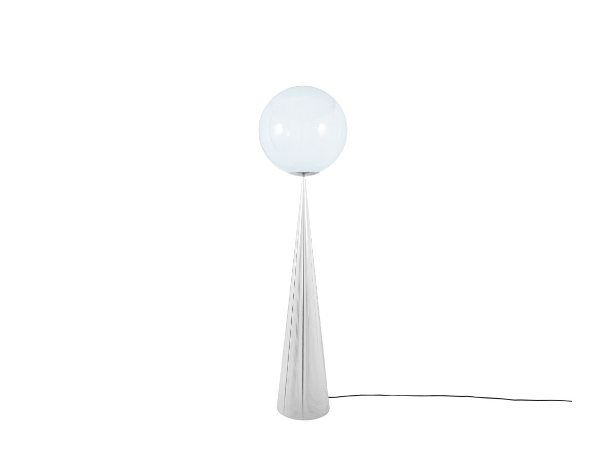 Tom Dixon - Globe Fat Vloerlamp Opal/Silver