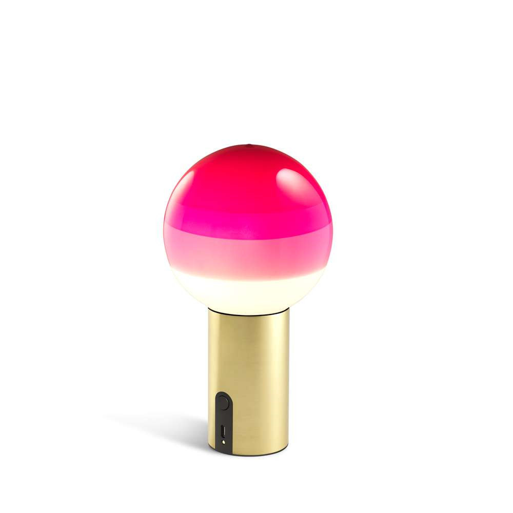 Marset – Dipping Light Portable Bordlampe Pink/Brushed Brass Marset