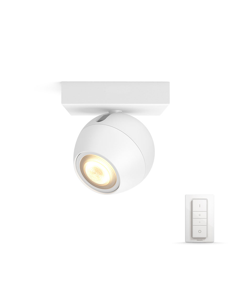 Philips Hue – Buckram Kattovalaisin Single Spot m/Switch White Amb. White