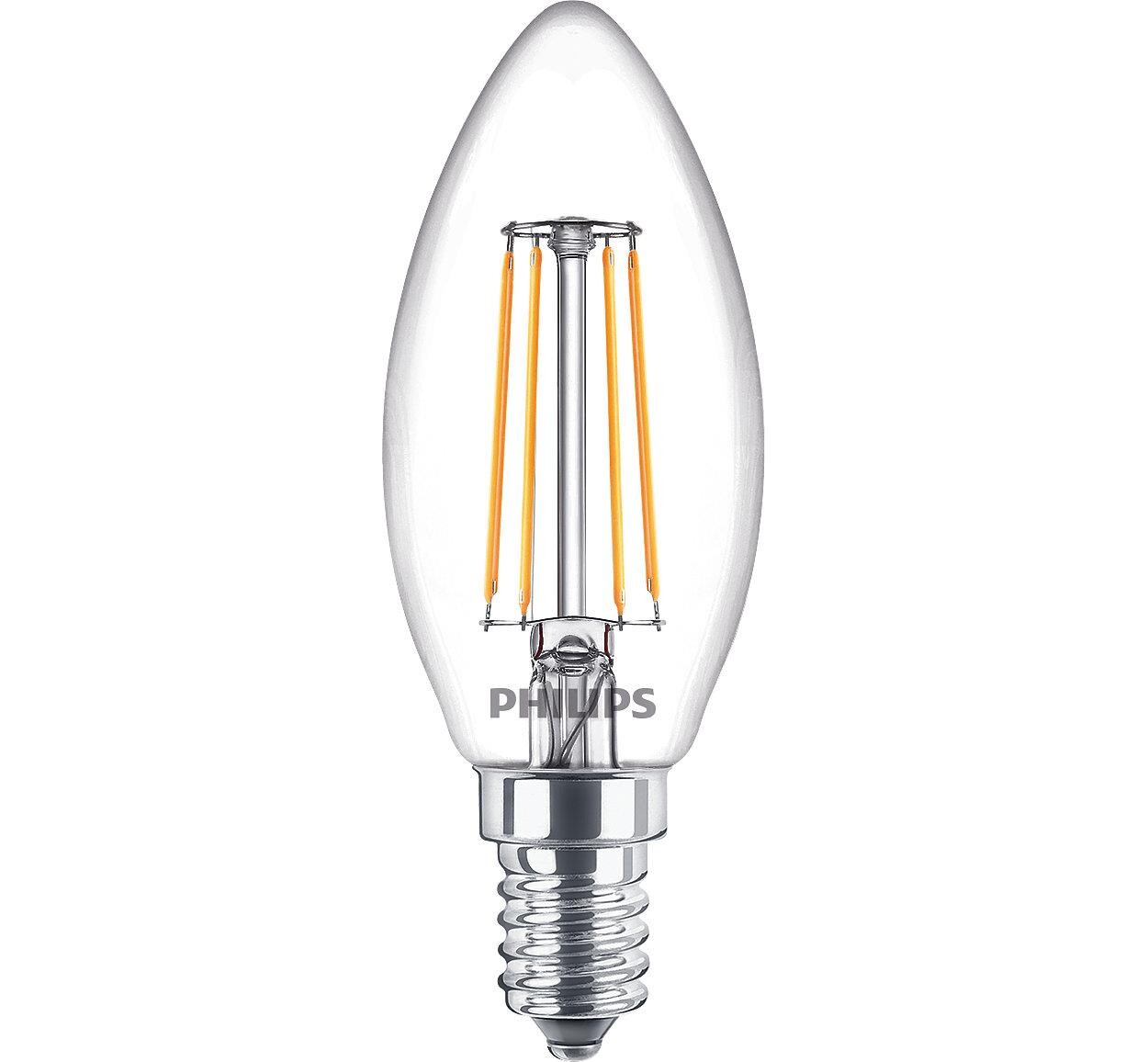 PhilipsPhilips – Lamppu LED 4,3W Lasi Kynttilä (470lm) E14