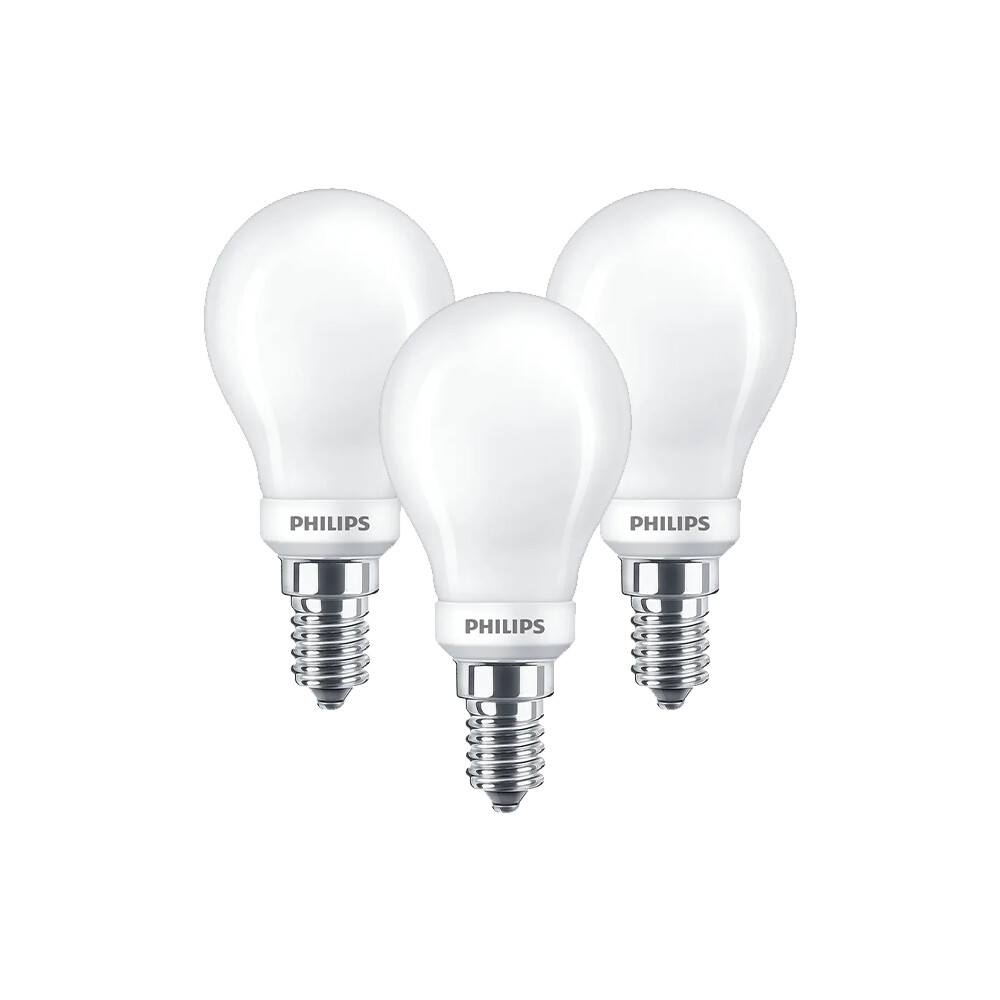 Philips – 3-pack Lamppu LED Himmennettävissä 4,5W Kruunu E14