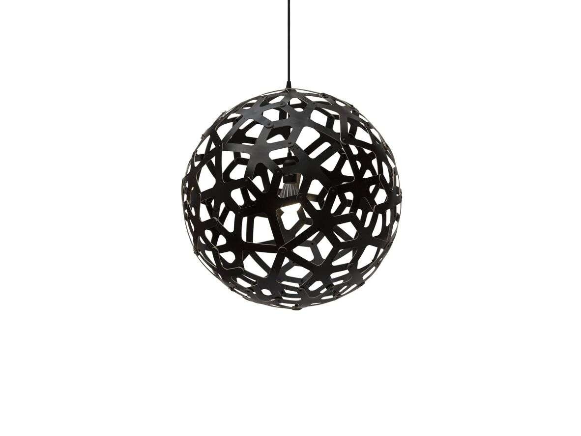 David Trubridge ltd - Coral Hanglamp Ø80 Zwart 2 Kanten