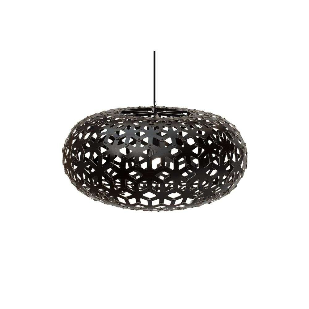 David Trubridge ltd - Snowflake Hanglamp Ø80 Zwart 2 Kanten