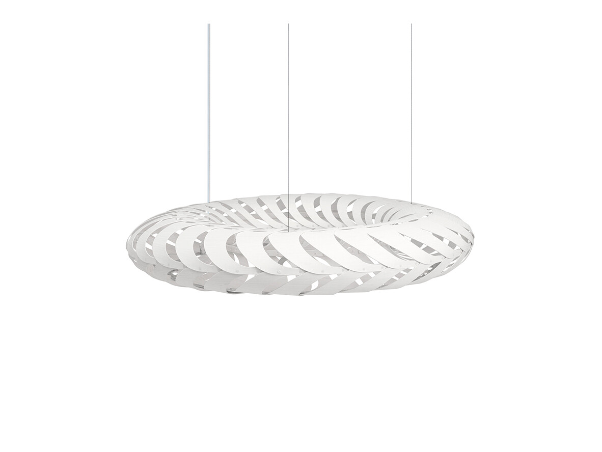 David Trubridge ltd - Maru Hanglamp Ø110 Wit 2 Kanten