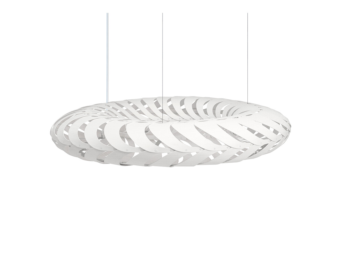 David Trubridge ltd - Maru Hanglamp Ø140 Wit 2 Kanten