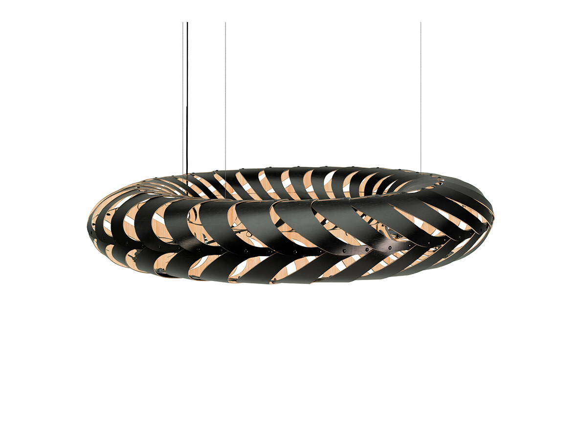 David Trubridge ltd - Maru Hanglamp Ø140 Zwart 1 Kant