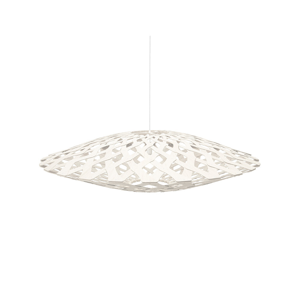 David Trubridge ltd - Flax Hanglamp Ø110 2 Zijkanten Wit