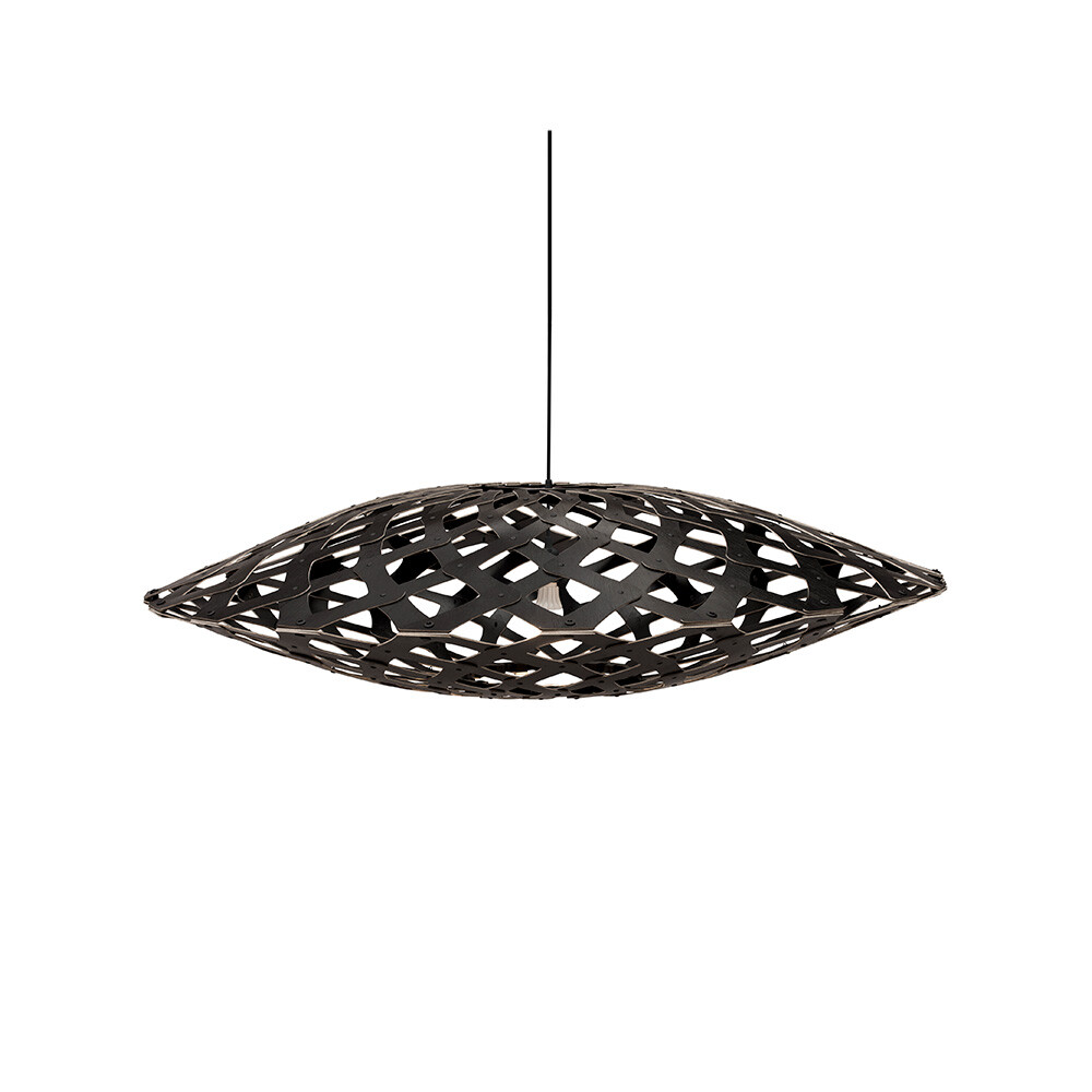 David Trubridge ltd - Flax Hanglamp Ø110 2 Zijkanten Zwart