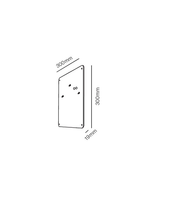 LIGHT-POINT - Lampenscherm Back Plate 30x30 Zwart