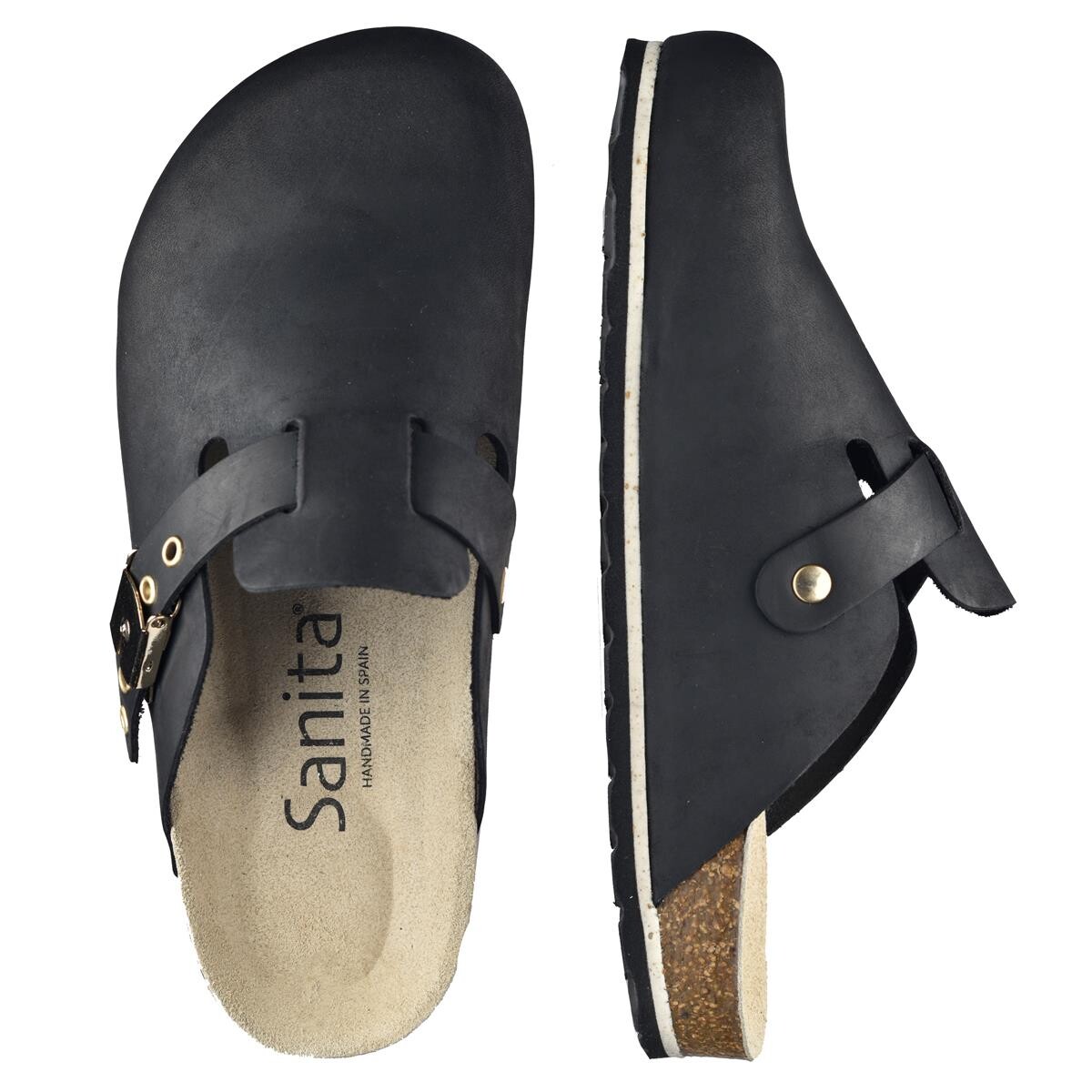 Sanita Bio Mykonos Oil Sandal Sort, Størrelse: 42