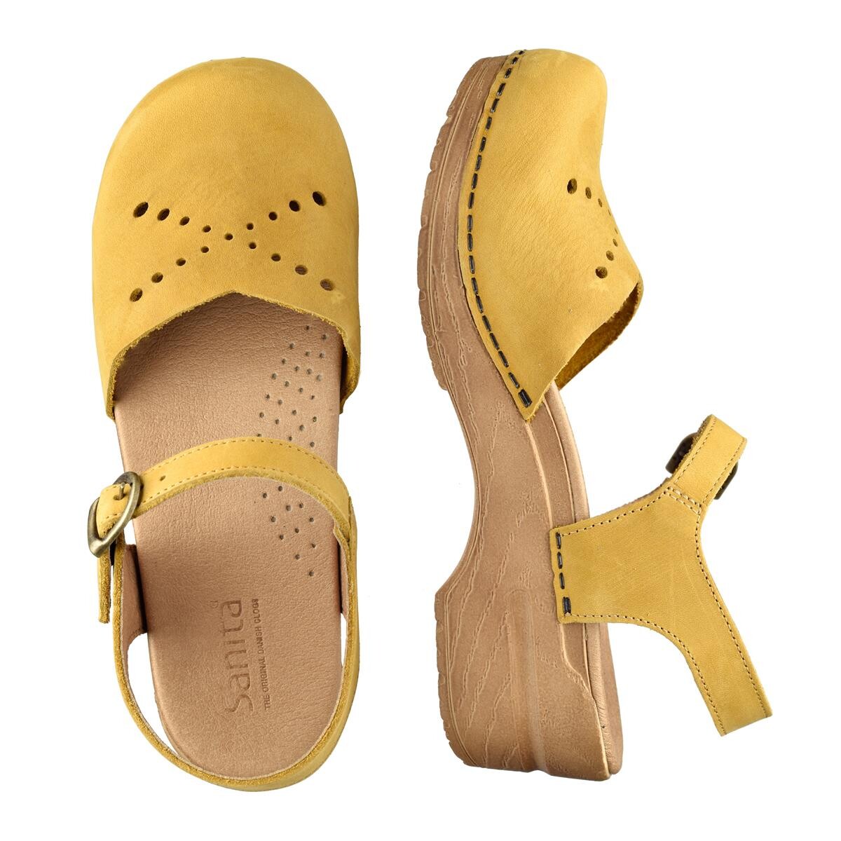 Sanita Original Sella Sandal Gul, Størrelse: 39, Dame