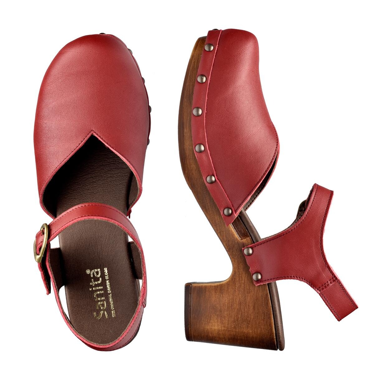 Sanita Non Wood Solaima Sandal Rød, Størrelse: 37, Dame