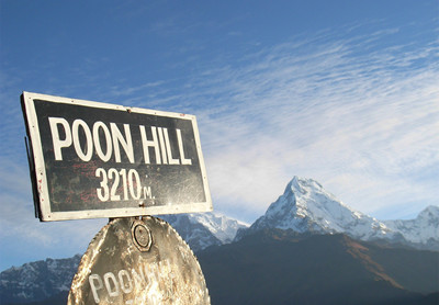 Poon Hill skilt i Nepal