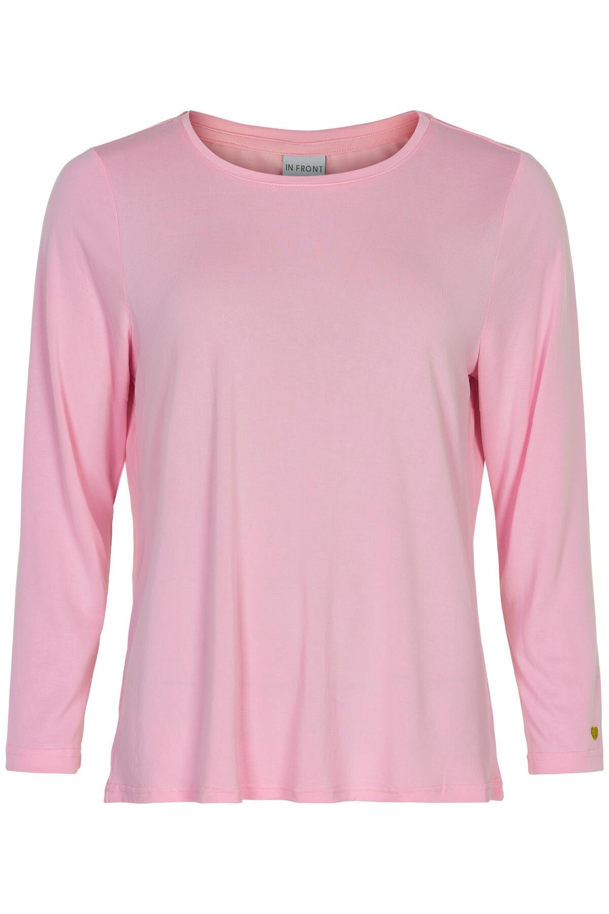 IN FRONT Nina T-shirt, Farve: Soft Pink, Størrelse: M, Dame