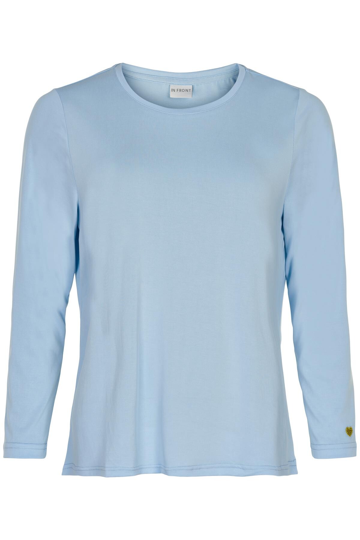 IN FRONT Nina T-shirt, Farve: Sky Blue, Størrelse: XL, Dame