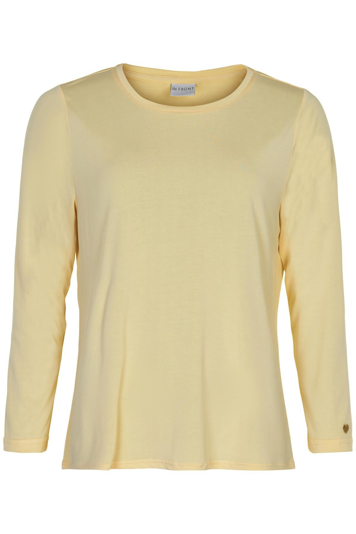 IN FRONT Nina T-shirt, Farve: Light Yellow, Størrelse: M, Dame