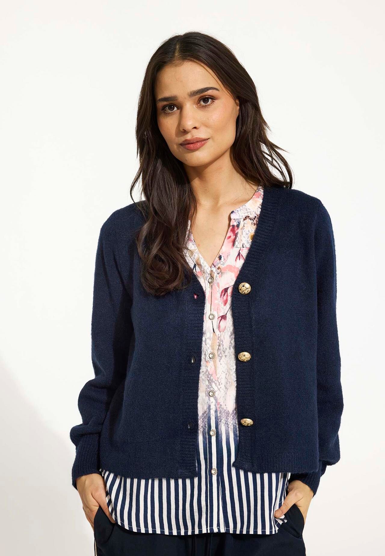 IN FRONT JENNY CARDIGAN 16519 591 (Navy 591)