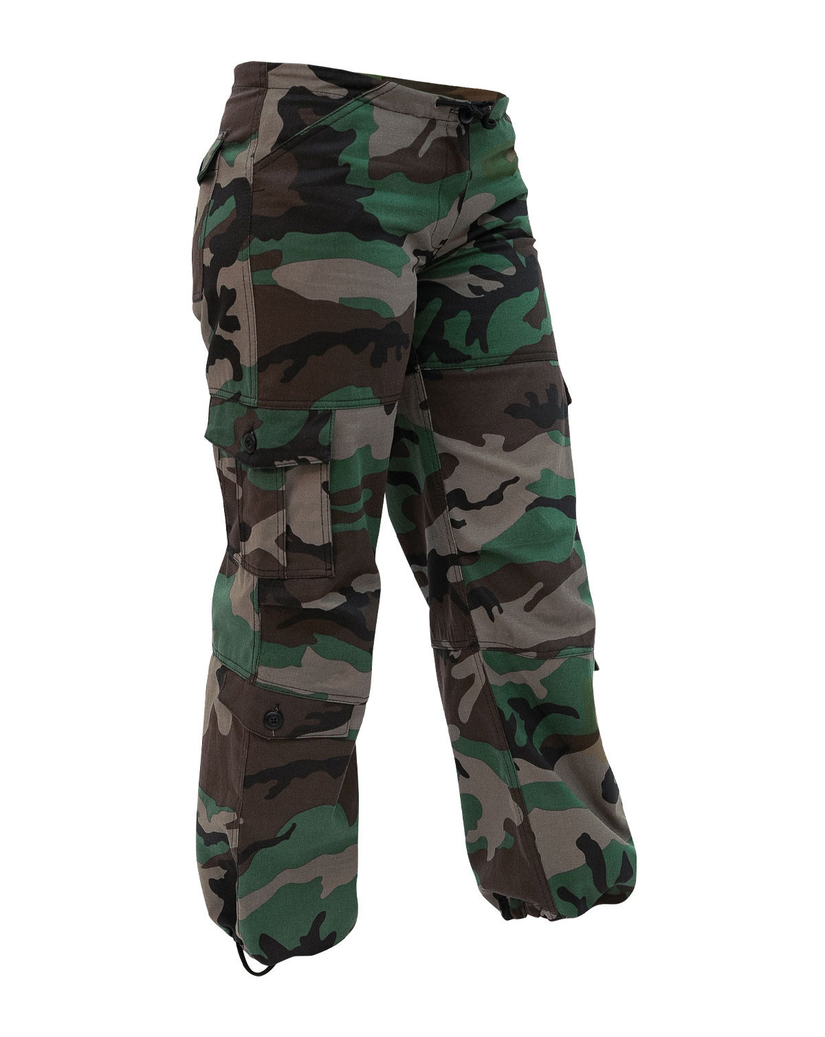 Rothco Womens Unwashed Camo Paratrooper Fatigue Pants (Woodland, L ...