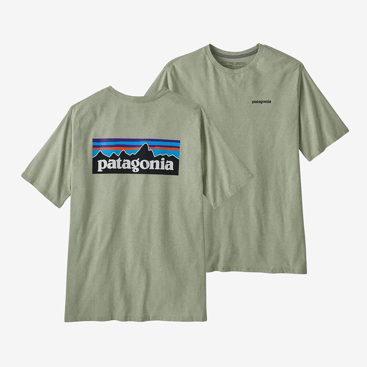 patagonia Tシャツ P-6 Logo Organic グリーン Sトップス