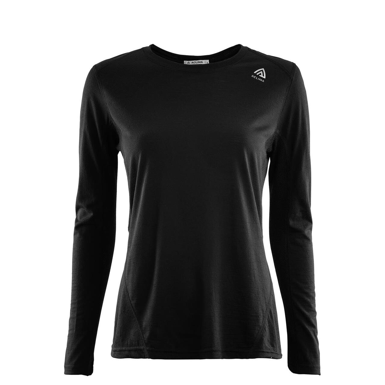 Se Aclima Womens Lightwool Sports Shirt (Sort (JET BLACK) Medium) hos Friluftsland.dk