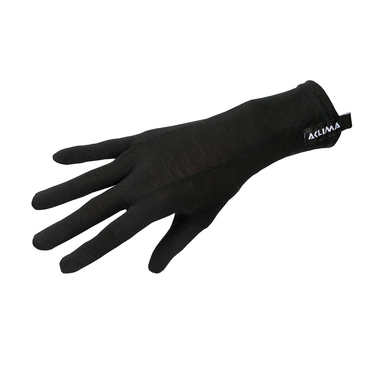 Se Aclima LightWool Liner Gloves (Sort (JET BLACK) XX-large) hos Friluftsland.dk